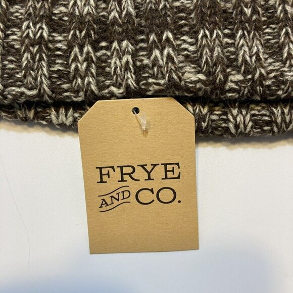 Frye & Co NWT Chocolate Brown Cable Knit Beanie Cuff Knitted Cap-OSFM - Picture 3 of 12